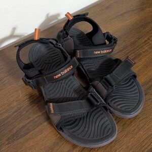 New Balance M2067 Black Brown Orange Adjustable Light Weight Sandal Men Sz 12W
